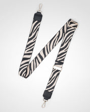 Zebra patterned bag strap