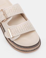 Novo | SHAWN CREAM RAFFIA SANDALS