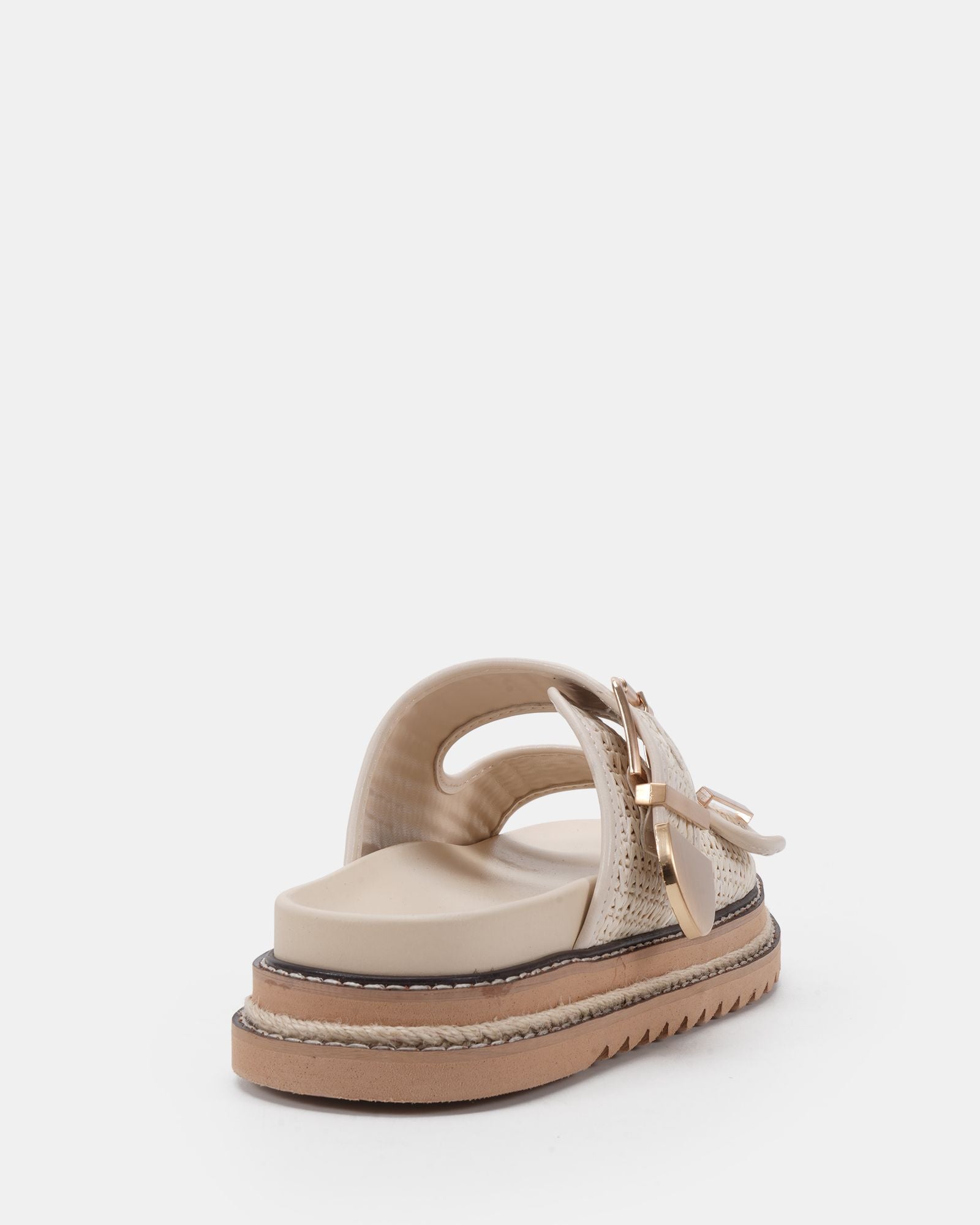 Novo | SHAWN CREAM RAFFIA SANDALS