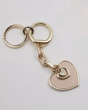 Heart keychain with heart charms