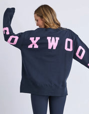 Foxwood |Interval Crew Navy With Neon Pink