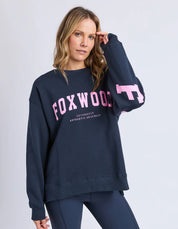 Foxwood |Interval Crew Navy With Neon Pink
