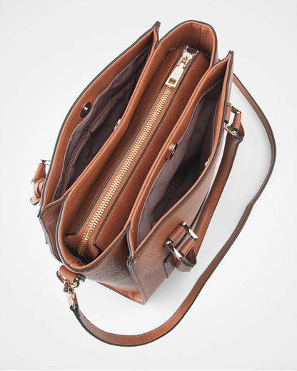 Angie medium 3 compartment satchel bag