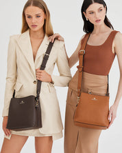 Joanie 3 compartment crossbody bucket bag