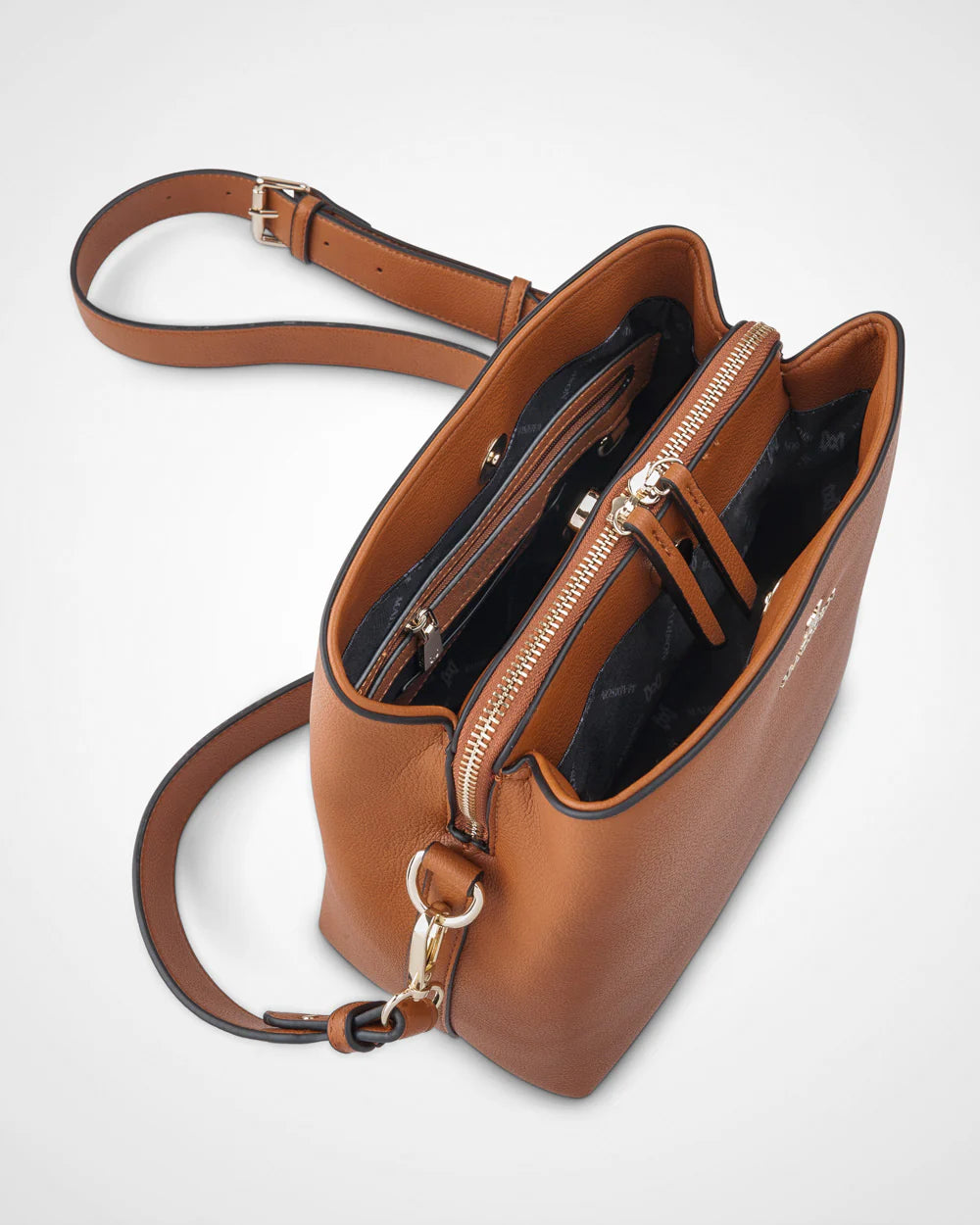 Joanie 3 compartment crossbody bucket bag