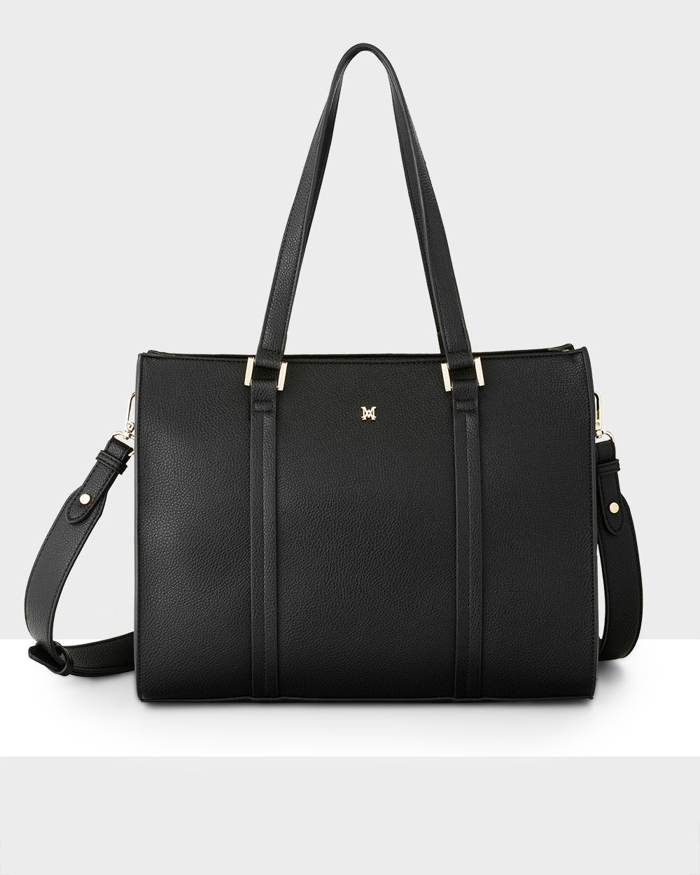 Riley zip top tote with crossbody strap