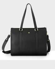 Riley zip top tote with crossbody strap