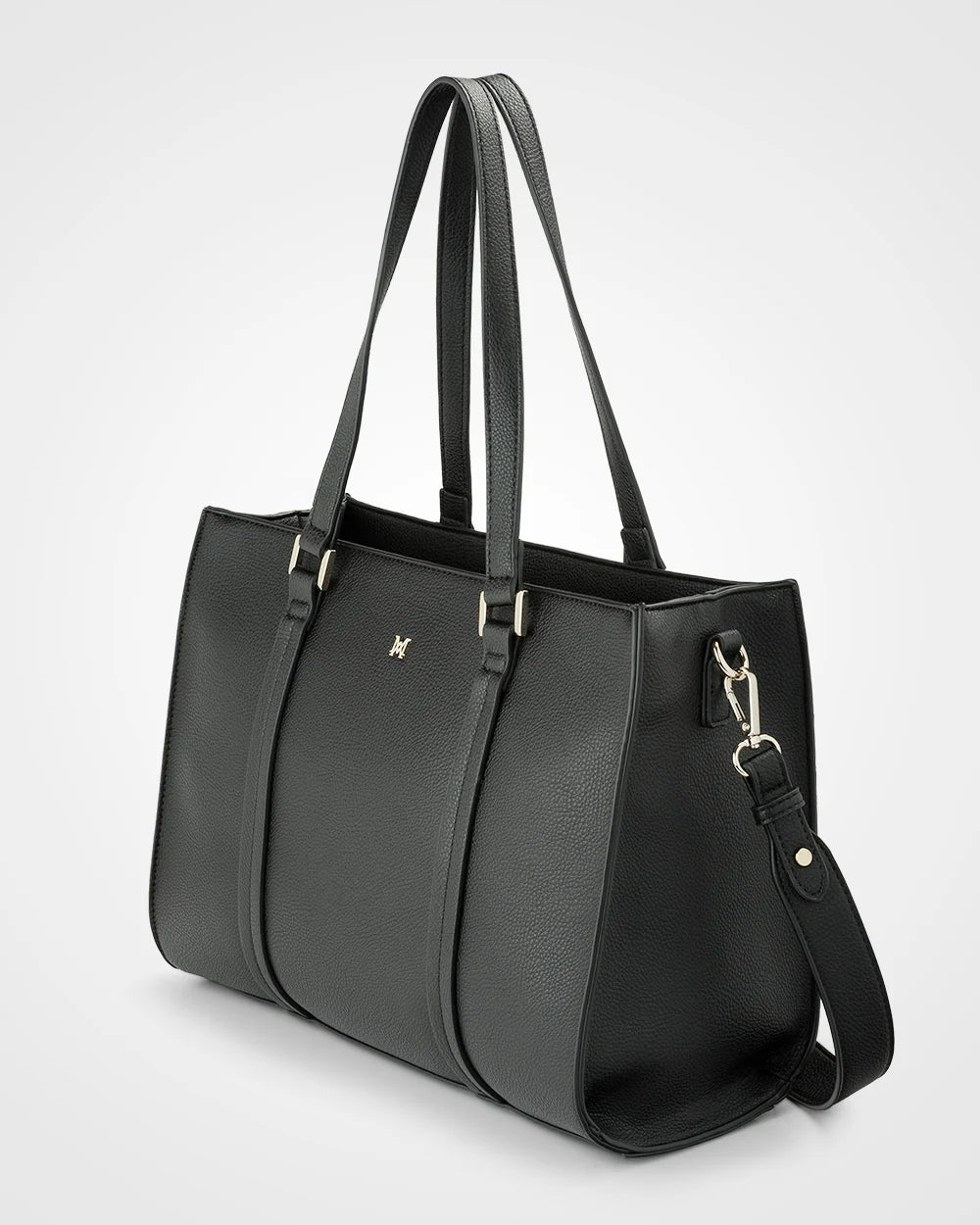Riley zip top tote with crossbody strap