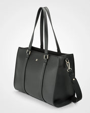 Riley zip top tote with crossbody strap