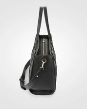 Riley zip top tote with crossbody strap