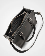 Riley zip top tote with crossbody strap