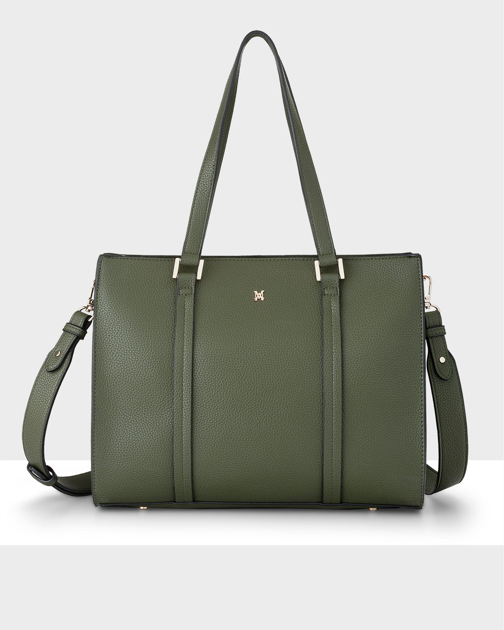 Riley zip top tote with crossbody strap