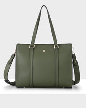 Riley zip top tote with crossbody strap