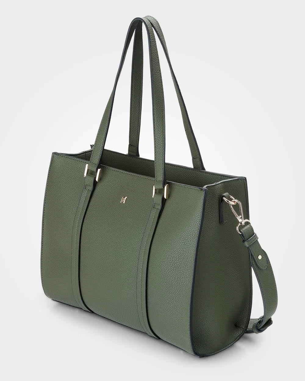 Riley zip top tote with crossbody strap