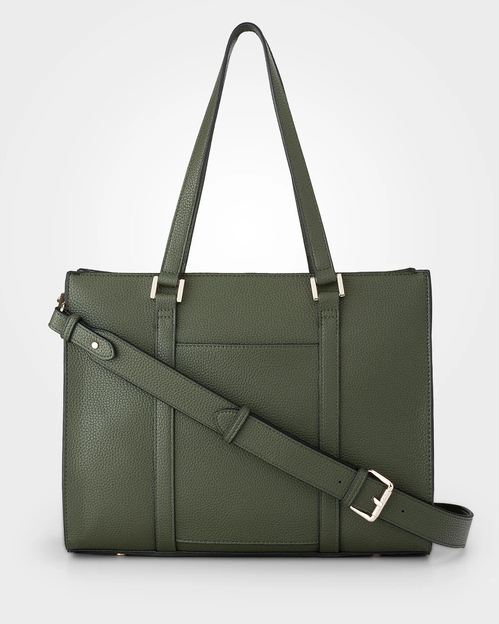 Riley zip top tote with crossbody strap