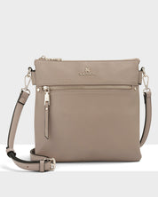 Renee zip top 2 compartment crossbody bag