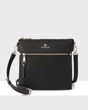 Renee zip top 2 compartment crossbody bag