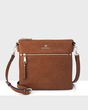 Renee zip top 2 compartment crossbody bag