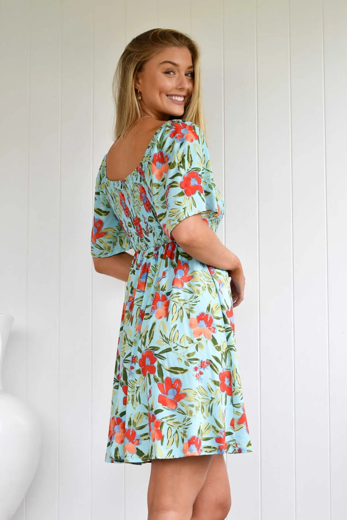 Island blue dress