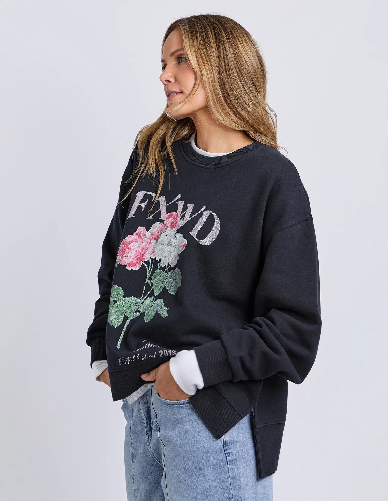 Foxwood| Rosa Crew Washed Black