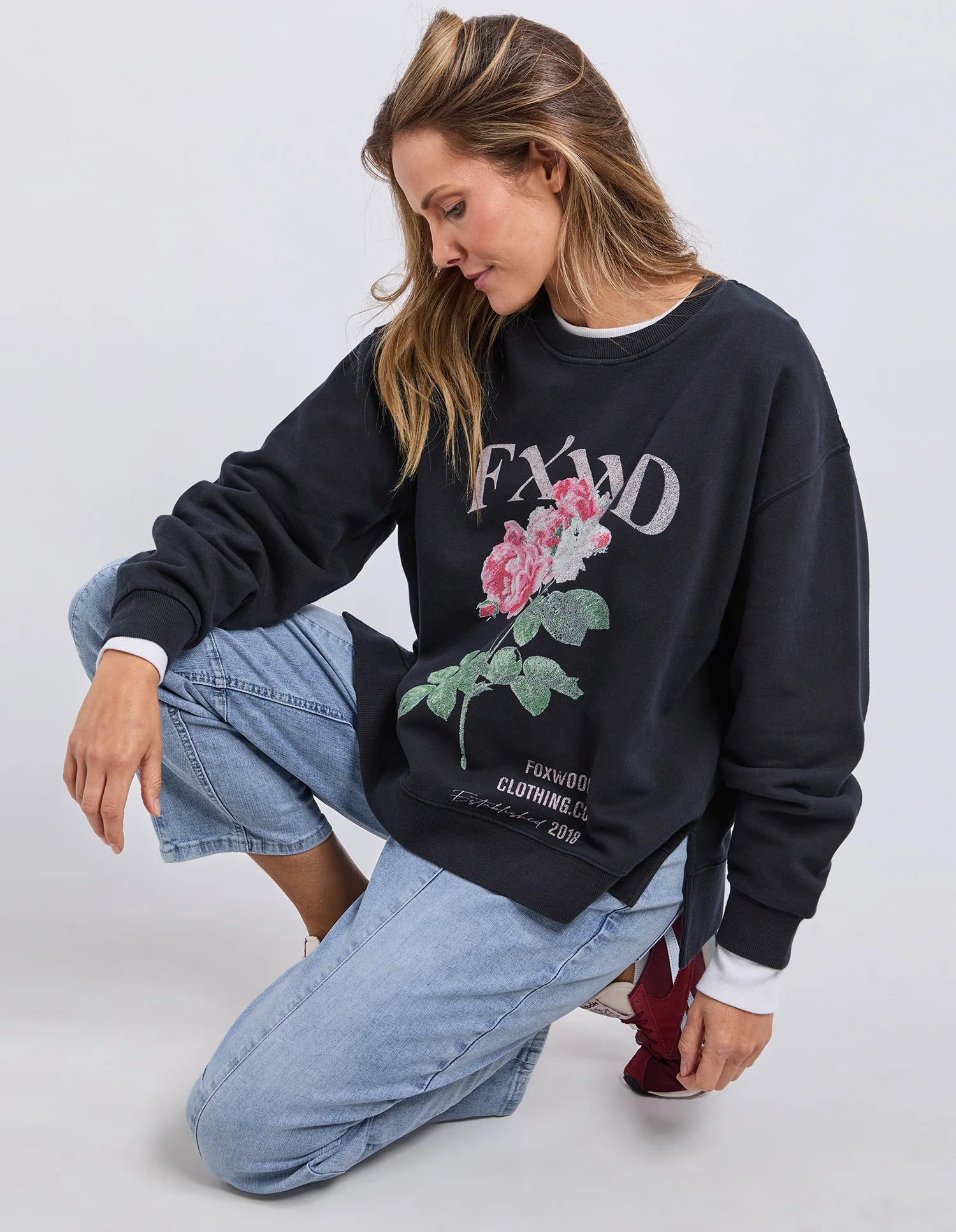 Foxwood| Rosa Crew Washed Black