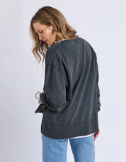Foxwood| Flowers Crew Washed Black