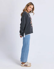 Foxwood| Flowers Crew Washed Black