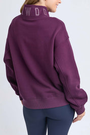 FOXWOOD| COLLEGE ZIP CREW plum