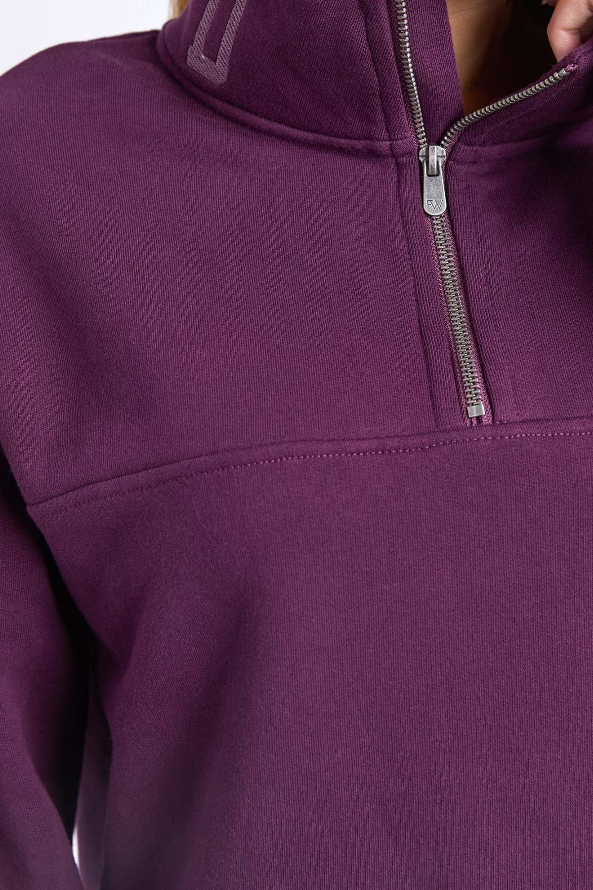 FOXWOOD| COLLEGE ZIP CREW plum