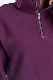 FOXWOOD| COLLEGE ZIP CREW plum