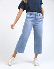 Sidney Cropped Wide Leg Jean Light Blue Wash