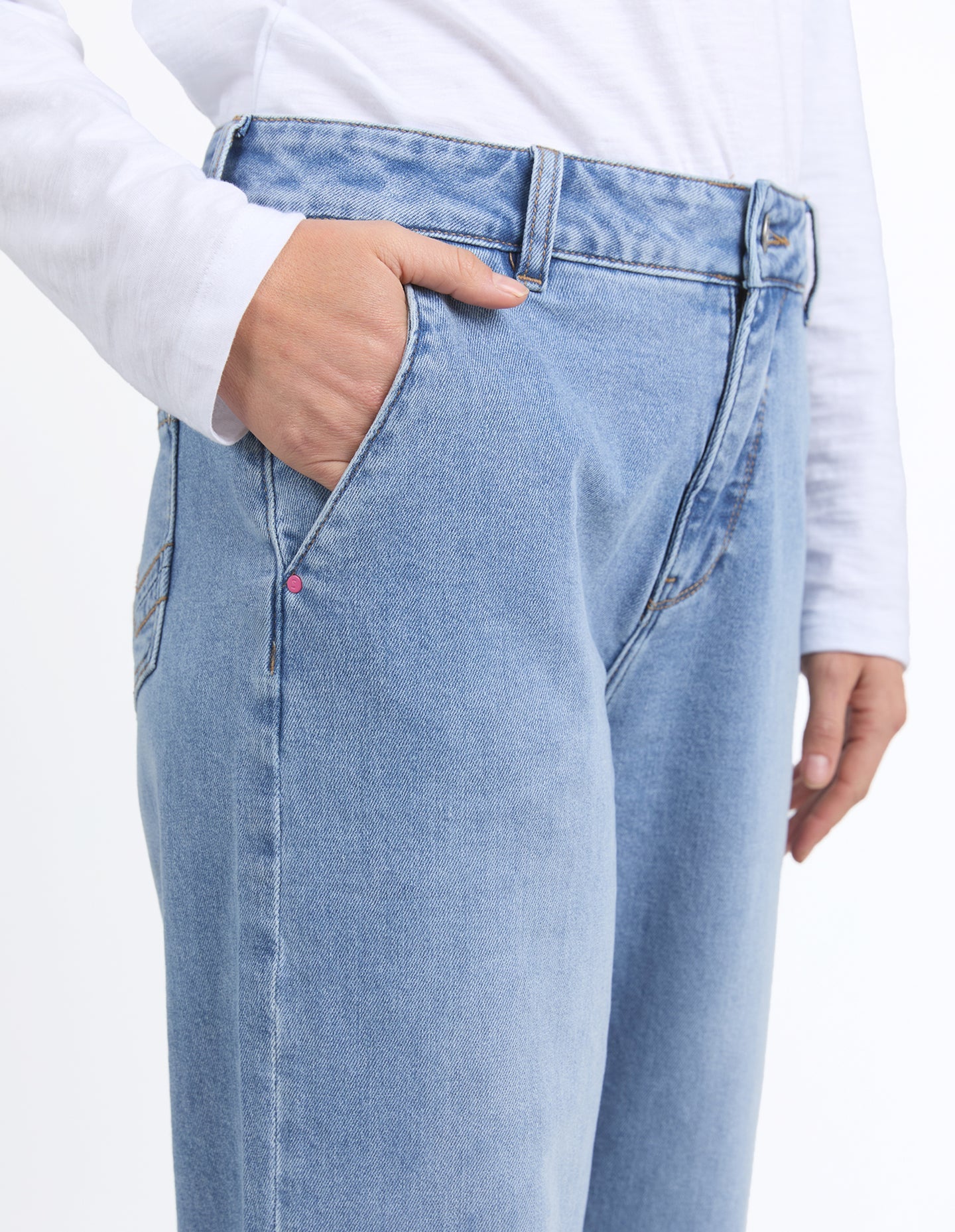 Izzy Wide Leg Jean Vintage Blue Wash