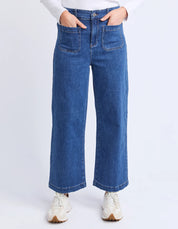 Elm|Alyssa Front Pocket Jean Mid Blue Wash