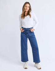 Elm|Alyssa Front Pocket Jean Mid Blue Wash