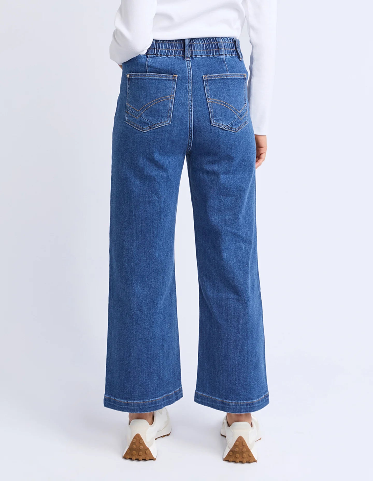 Elm|Alyssa Front Pocket Jean Mid Blue Wash