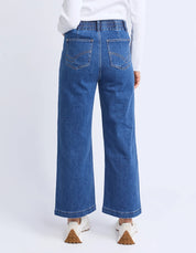 Elm|Alyssa Front Pocket Jean Mid Blue Wash
