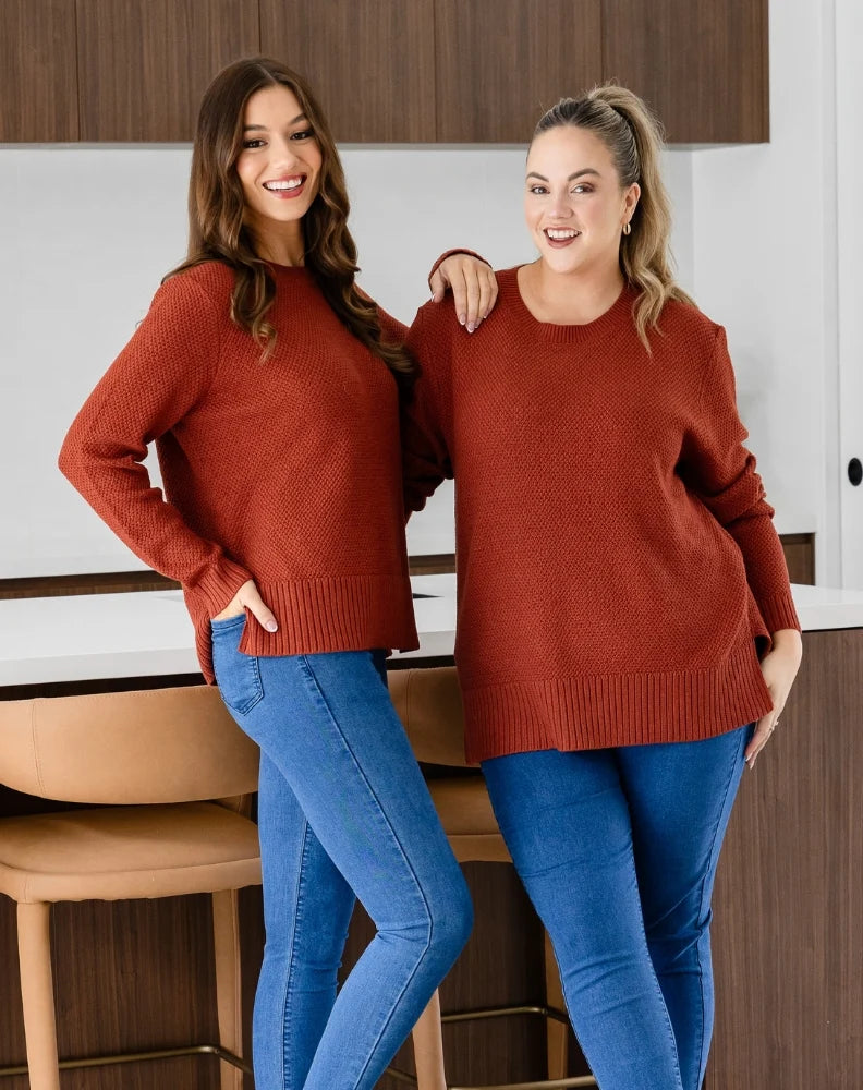 Maple Cotton Knit-Rust
