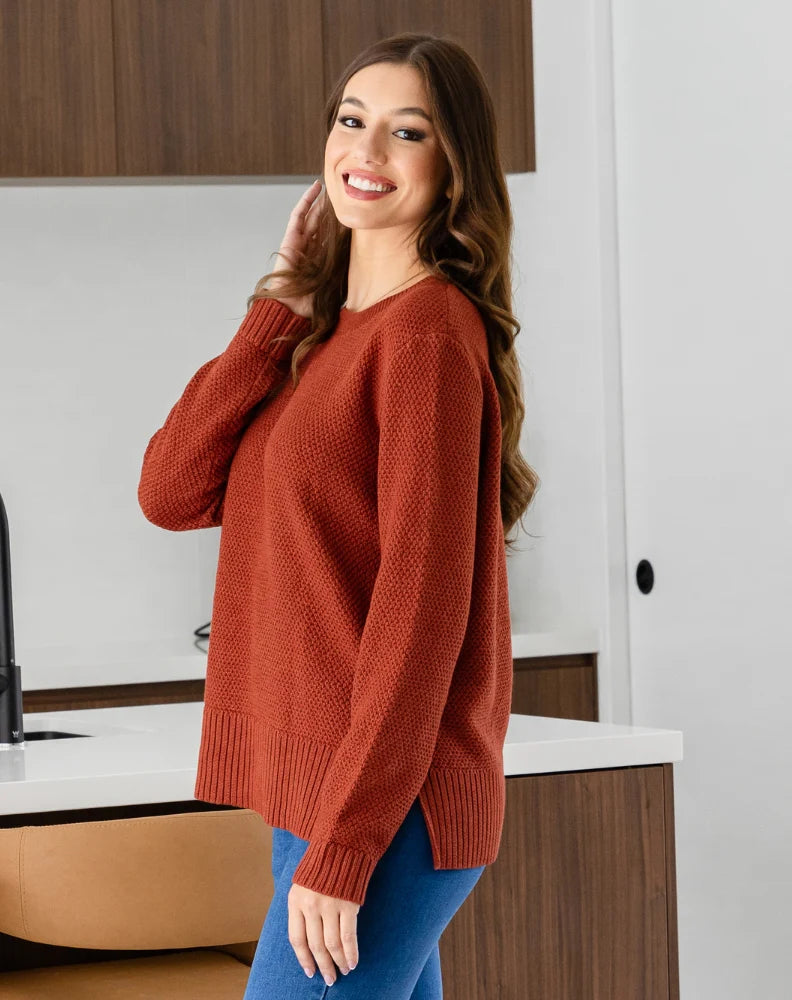 Maple Cotton Knit-Rust