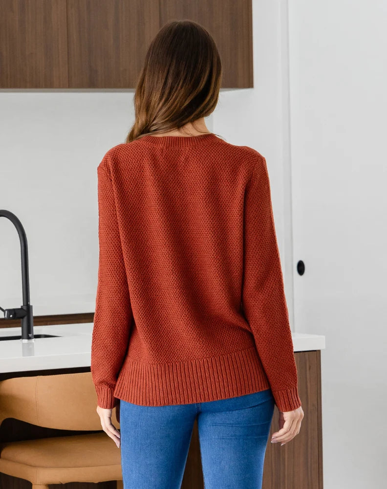 Maple Cotton Knit-Rust