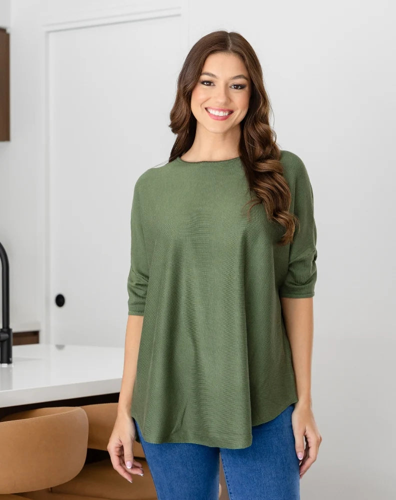 BATWING KNIT - KHAKI