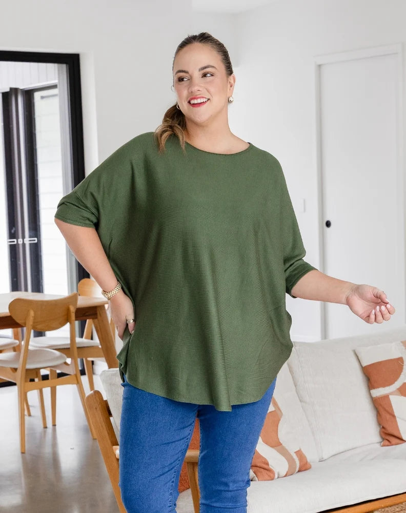 BATWING KNIT - KHAKI