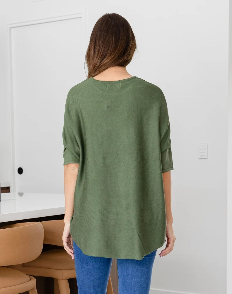 BATWING KNIT - KHAKI