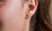 Estella Bartlett Wire Heart Stud Earrings - Silver