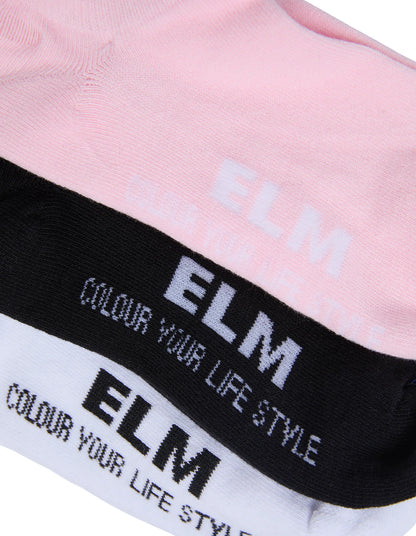 3 Pack Elm No Show Socks