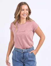 Signature Tee Ash Rose