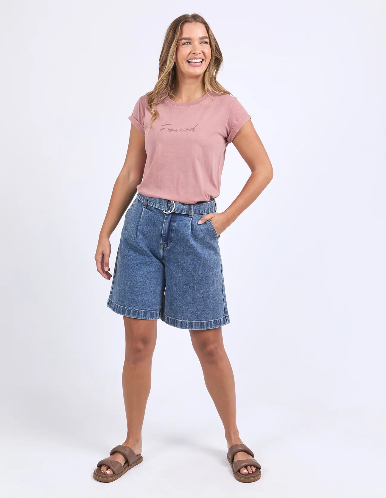 Signature Tee Ash Rose