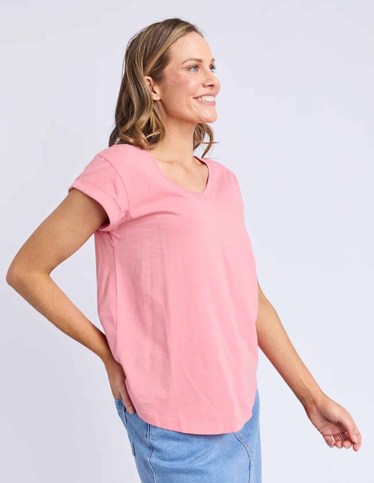 Manly Vee Tee Rose Pink