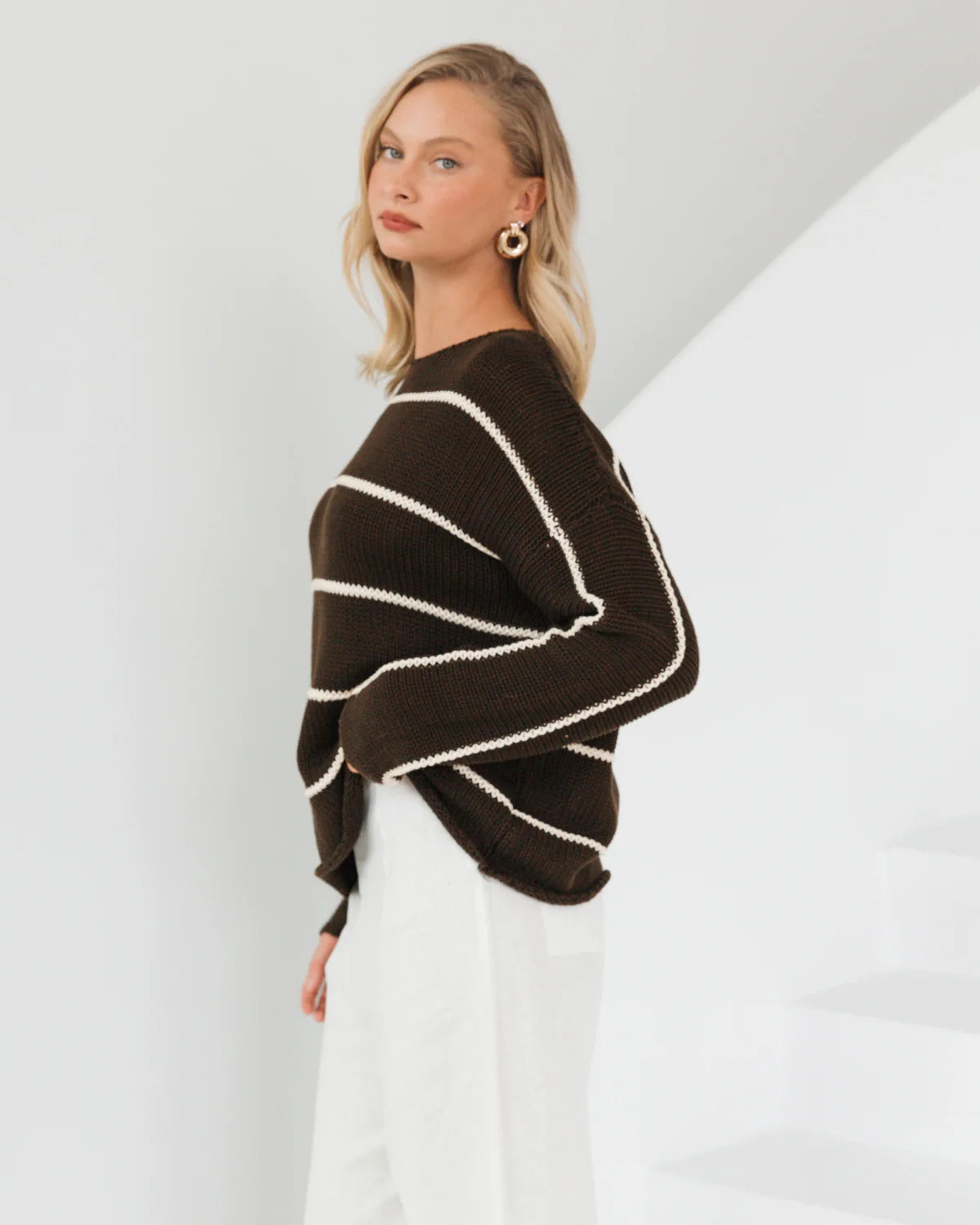 JASMINE KNIT JUMPER-chocolate