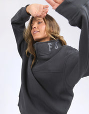 College Zip Crew Charcoal