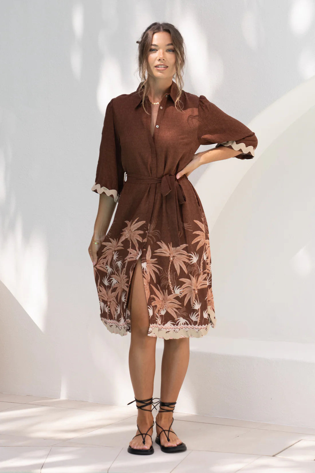 Iris maxi hayley brown dress